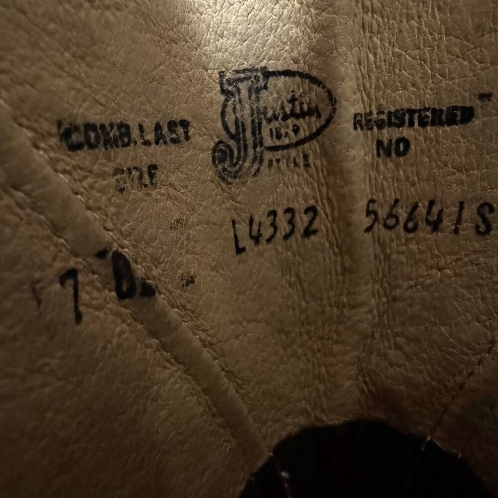 Justin L4332 Women's size 7 B Western Cowgirl Damiana Leather Snipped Toe Boots - Picture 5 of 16